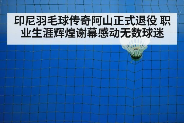 印尼羽毛球传奇阿山正式退役 职业生涯辉煌谢幕感动无数球迷
